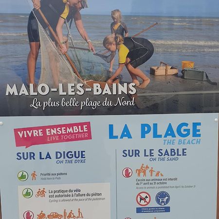 Studio Vue Mer Au Coeur De Malo Les Bains Pieds Dans L Eau Dunkirk Ngoại thất bức ảnh